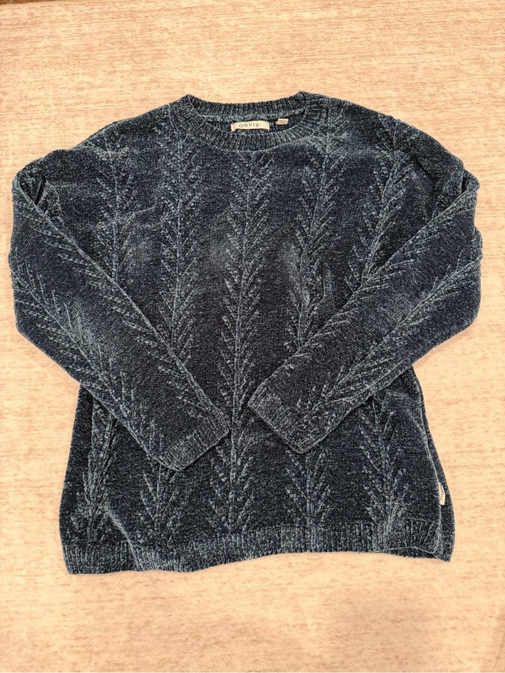 Orvis Women’s L Textured Leaf Knit Sweater